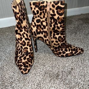 Nasty Gal leopard boots